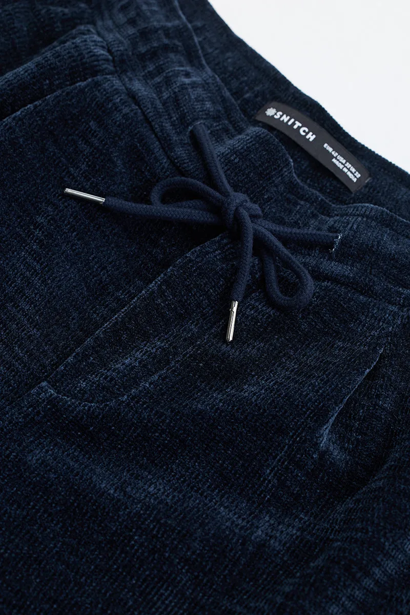Navy Corduroy Relaxed Fit Trousers