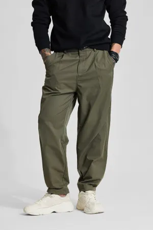 Olive Relaxed Fit Trousers