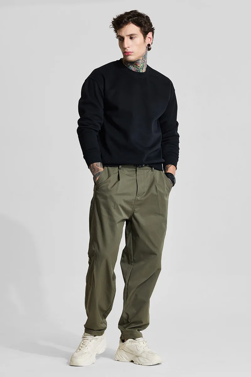 Olive Relaxed Fit Trousers