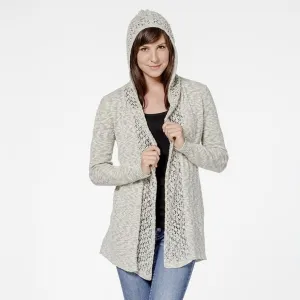 Organic Cotton Blend Lace Hooded Cardigan Organic Cotton Blend Lace Hooded Cardigan