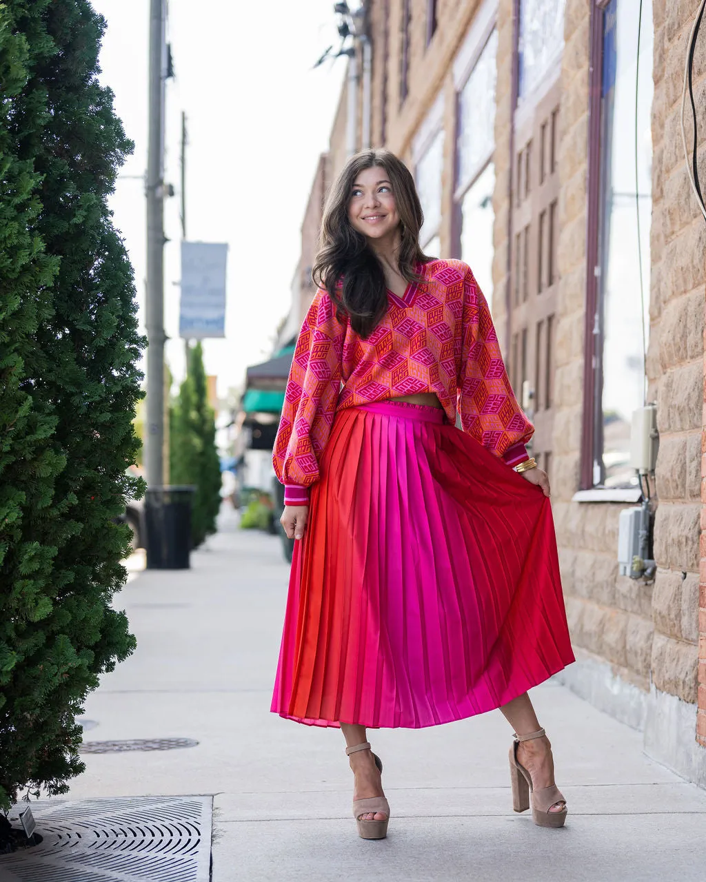 Pleated Midi - Golden Hour