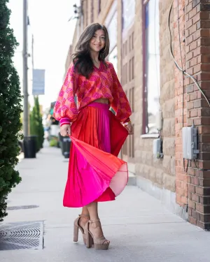 Pleated Midi - Golden Hour