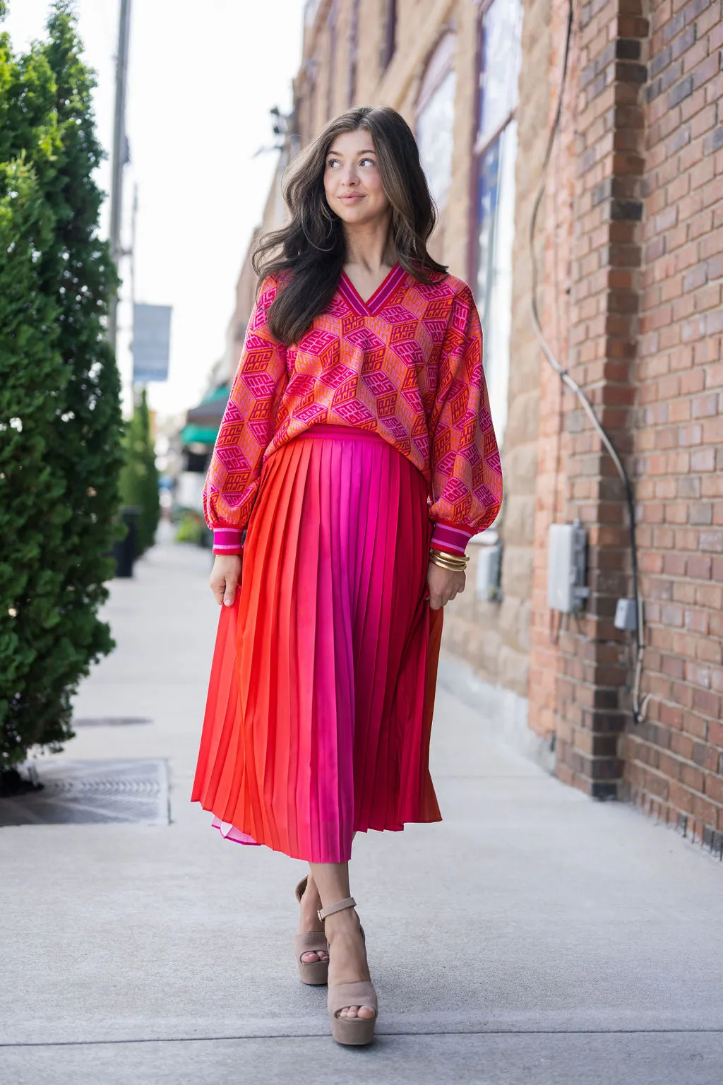 Pleated Midi - Golden Hour