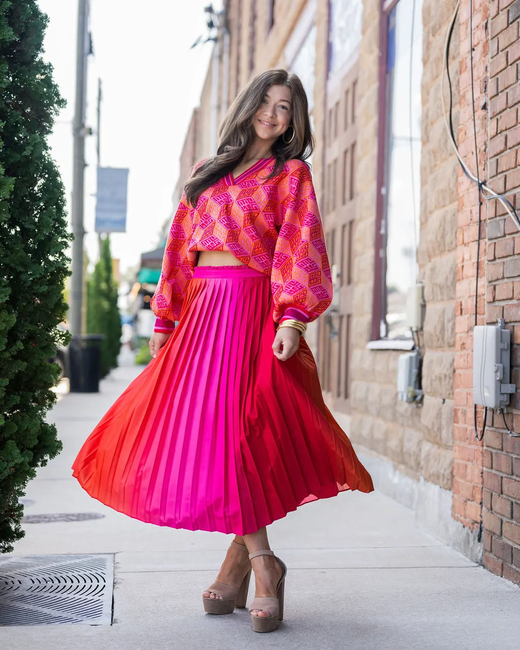 Pleated Midi - Golden Hour