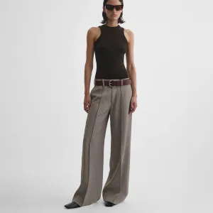 RELAXED TROUSERS | pebble melange viscose