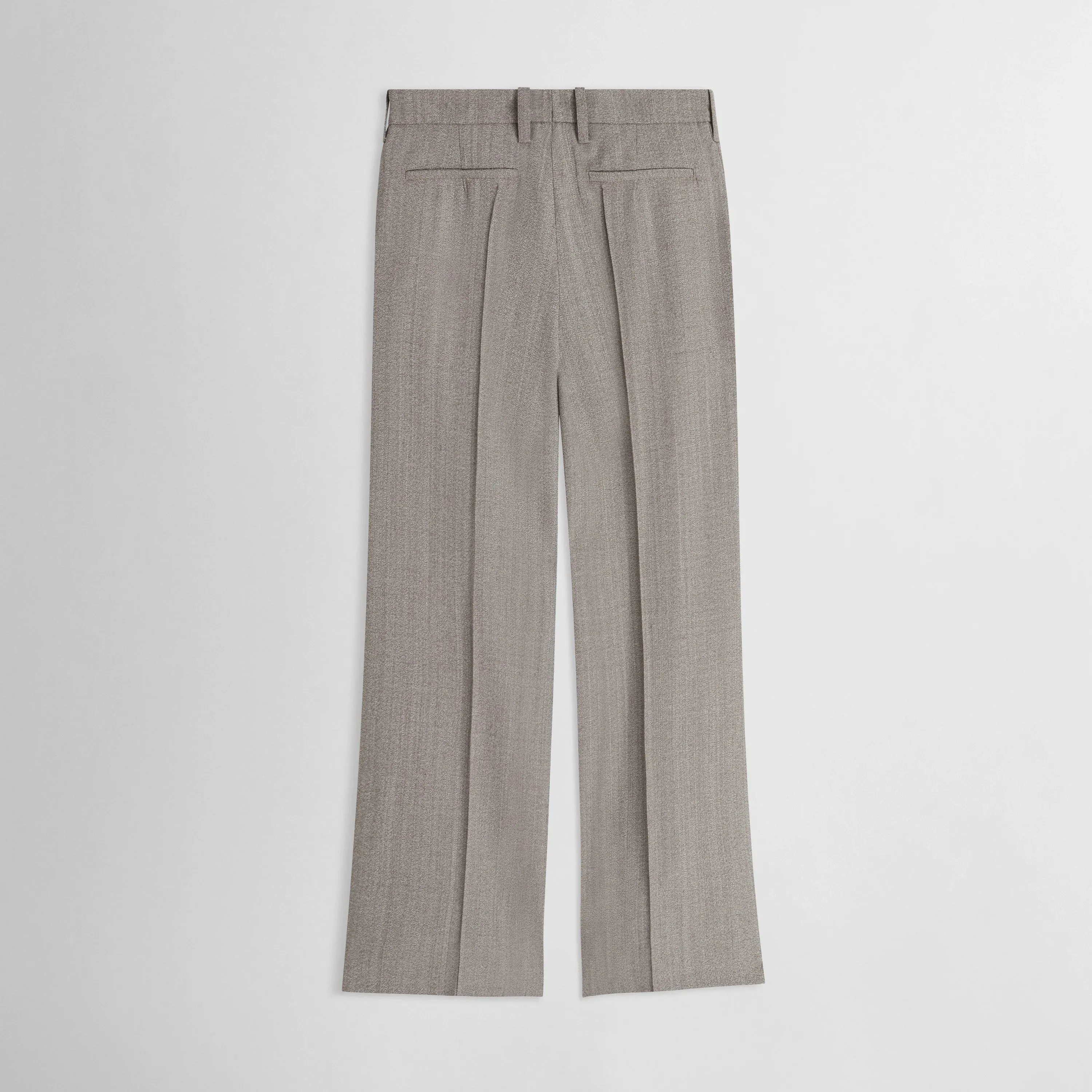 RELAXED TROUSERS | pebble melange viscose