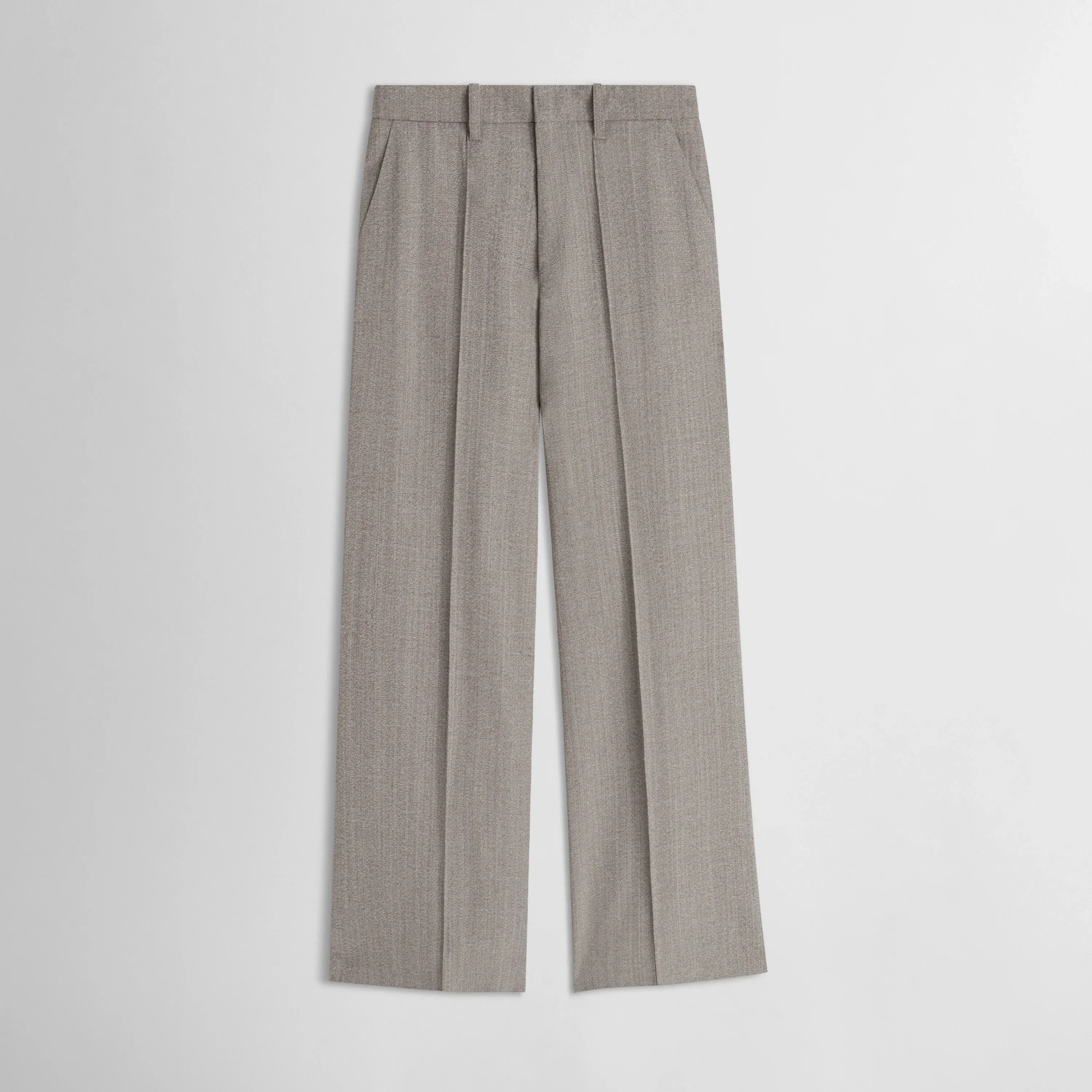 RELAXED TROUSERS | pebble melange viscose