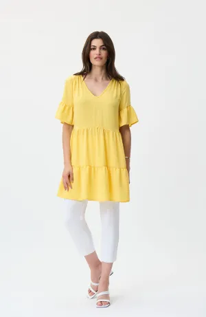 Ruffle Hem Dress in Sunbeam