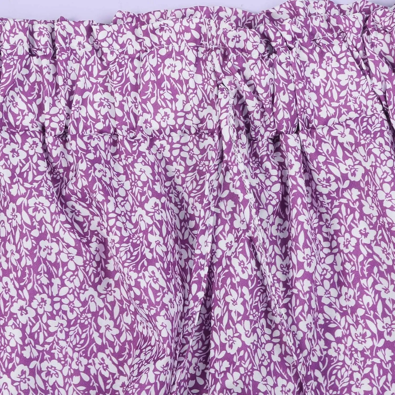 Rvidbe Flowy Shorts for Women Casual Boho Floral Skorts Ruffle Mini Skirts Summer Lightweight Chiffon Butterfly Shorts