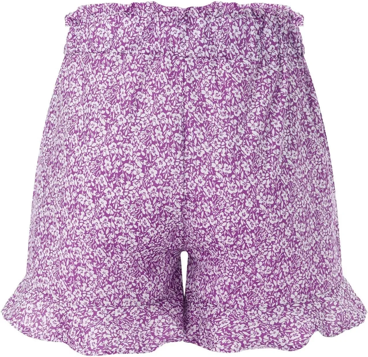 Rvidbe Flowy Shorts for Women Casual Boho Floral Skorts Ruffle Mini Skirts Summer Lightweight Chiffon Butterfly Shorts