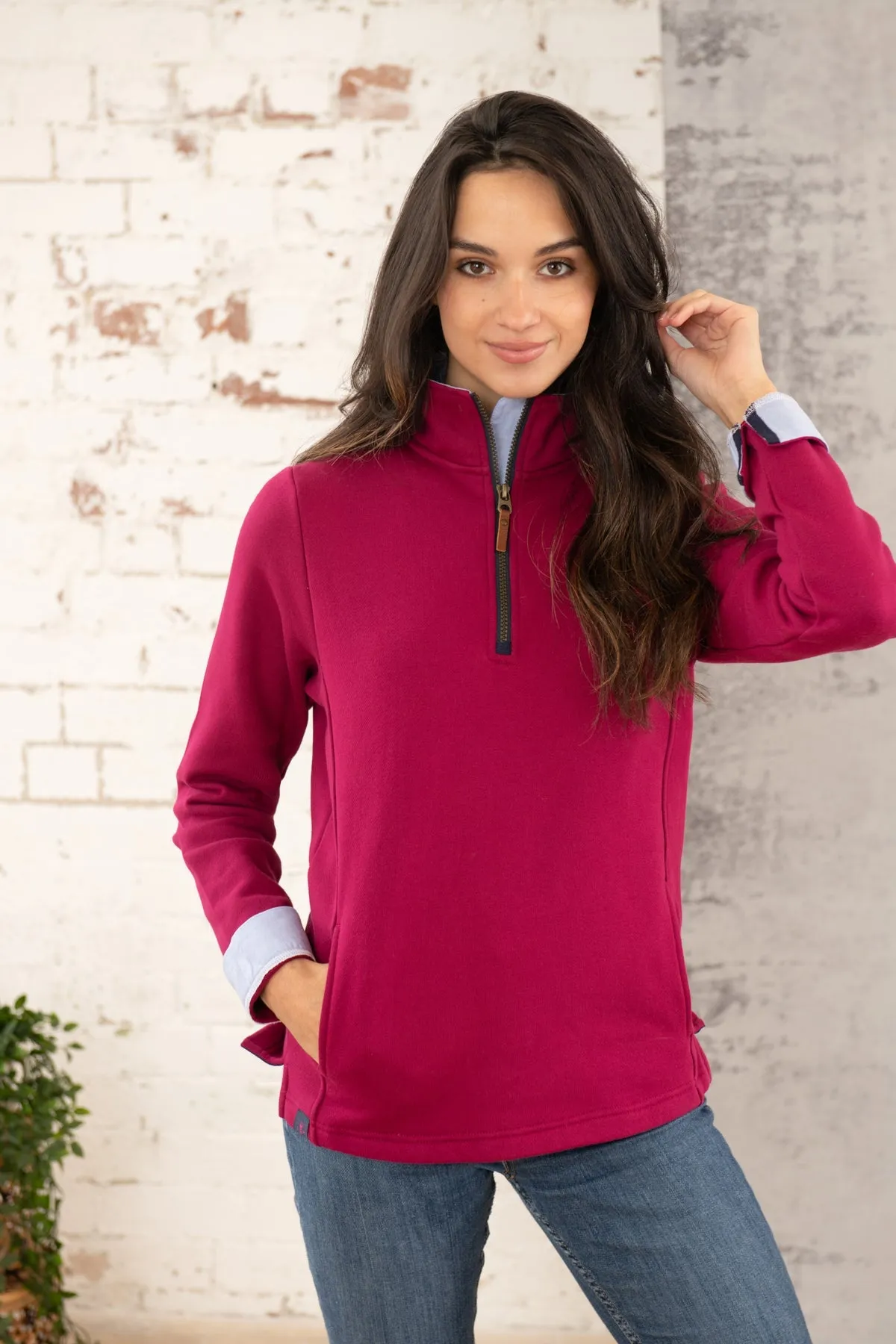 Shore Sweatshirt - Deep Magenta