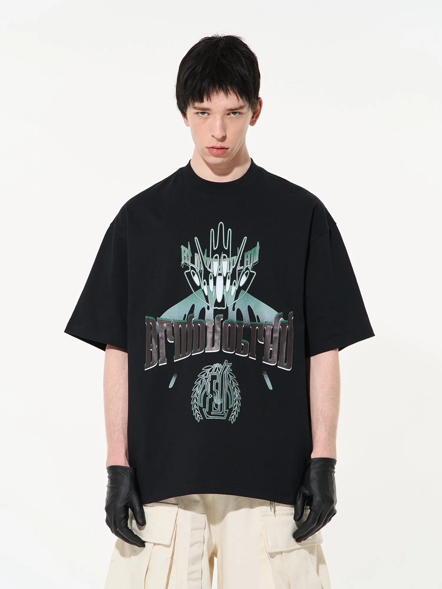 Simple Oversize Loose Casual Print-T-shirt