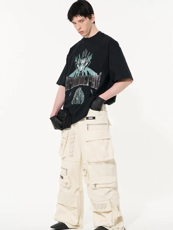 Simple Oversize Loose Casual Print-T-shirt