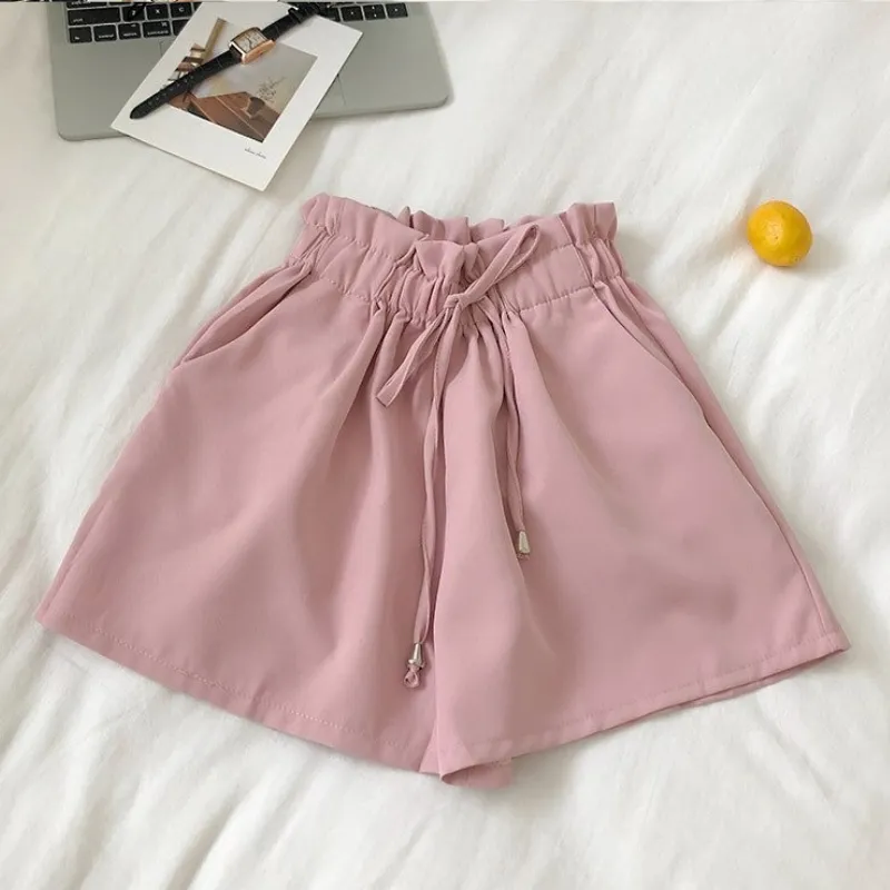 Solid Color Summer Shorts For Women