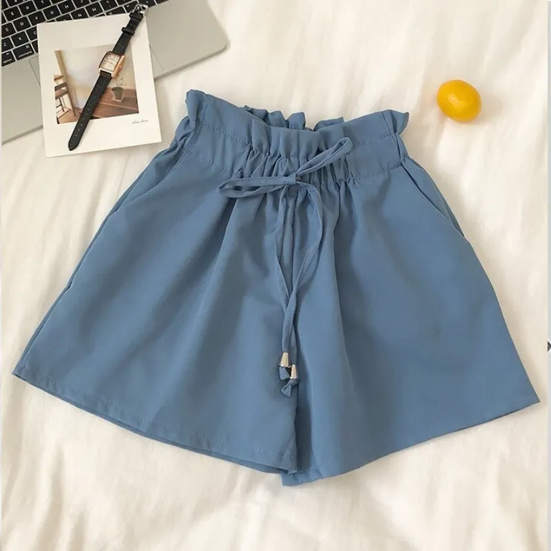 Solid Color Summer Shorts For Women