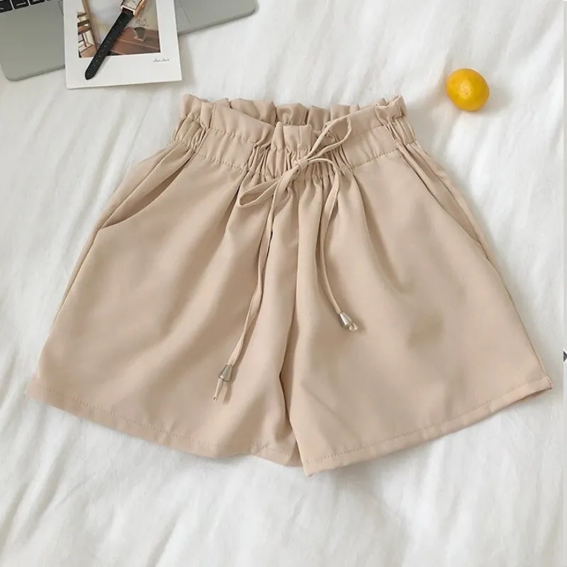 Solid Color Summer Shorts For Women