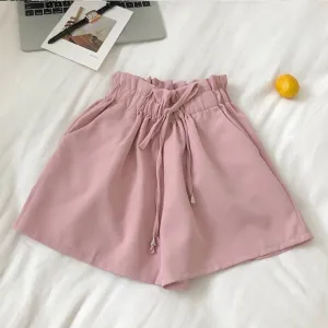 Solid Color Summer Shorts For Women