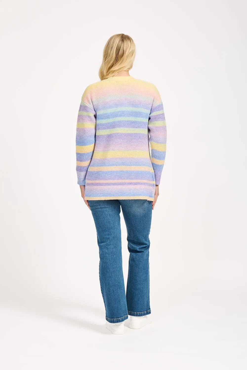 Space Dye Cardigan - Lilac