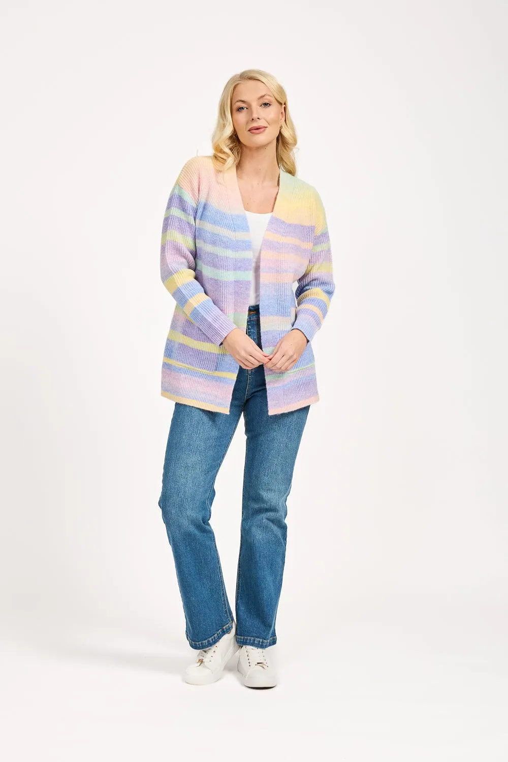 Space Dye Cardigan - Lilac