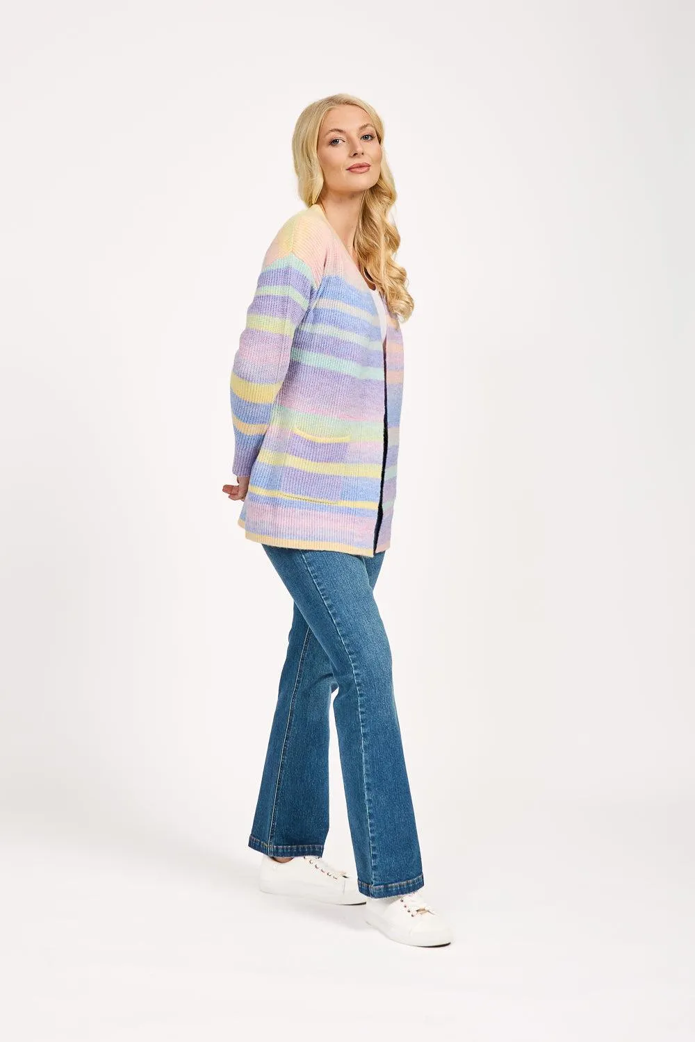 Space Dye Cardigan - Lilac