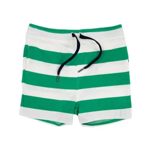 Striped Cotton Short - Green Stripe