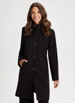 Structured Button Front Coat