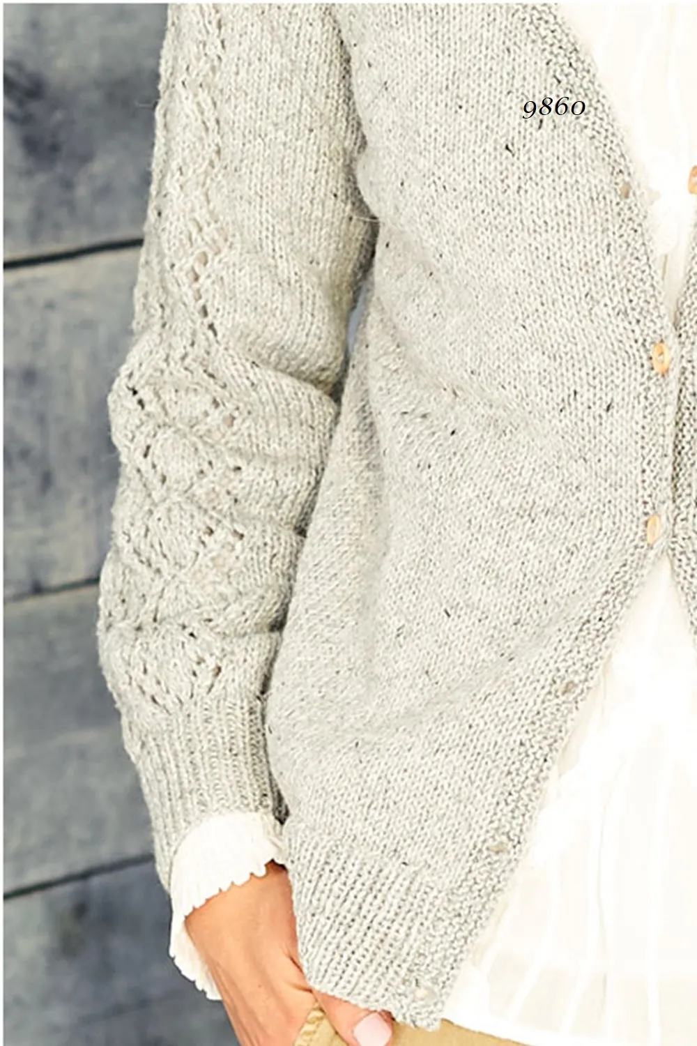Stylecraft ReCreate DK Pattern 9860 - Round & V Neck Cardigans