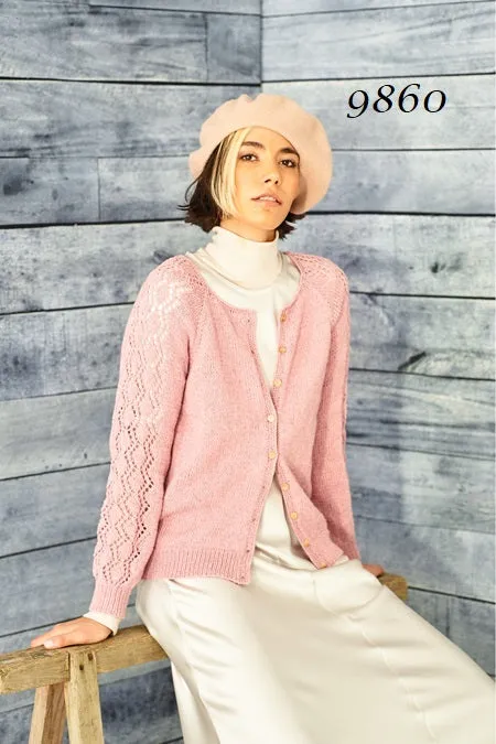 Stylecraft ReCreate DK Pattern 9860 - Round & V Neck Cardigans