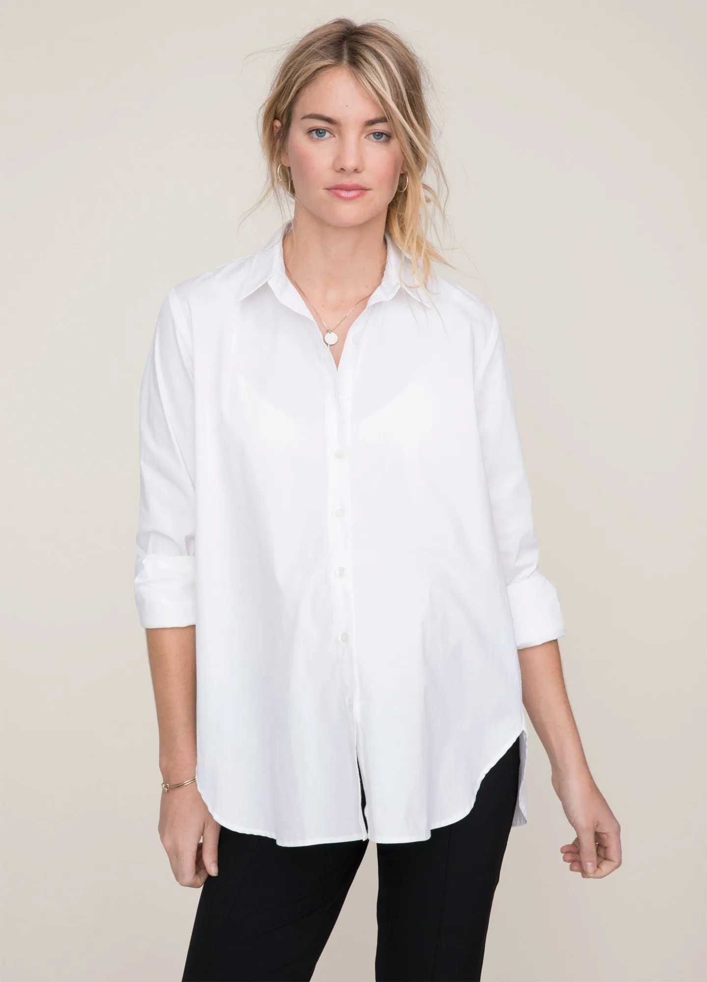 The Drapey Denim Boyfriend Shirt