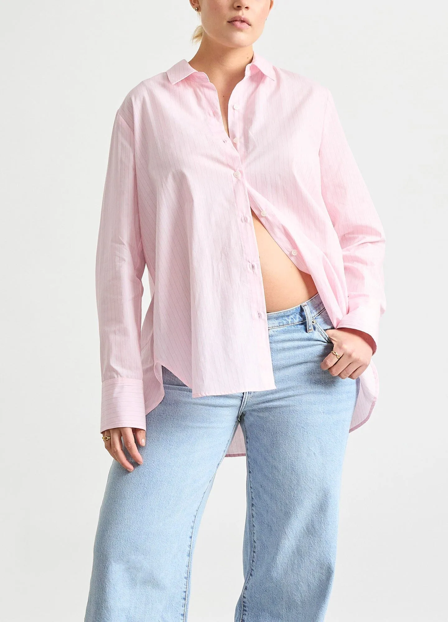 The Drapey Denim Boyfriend Shirt