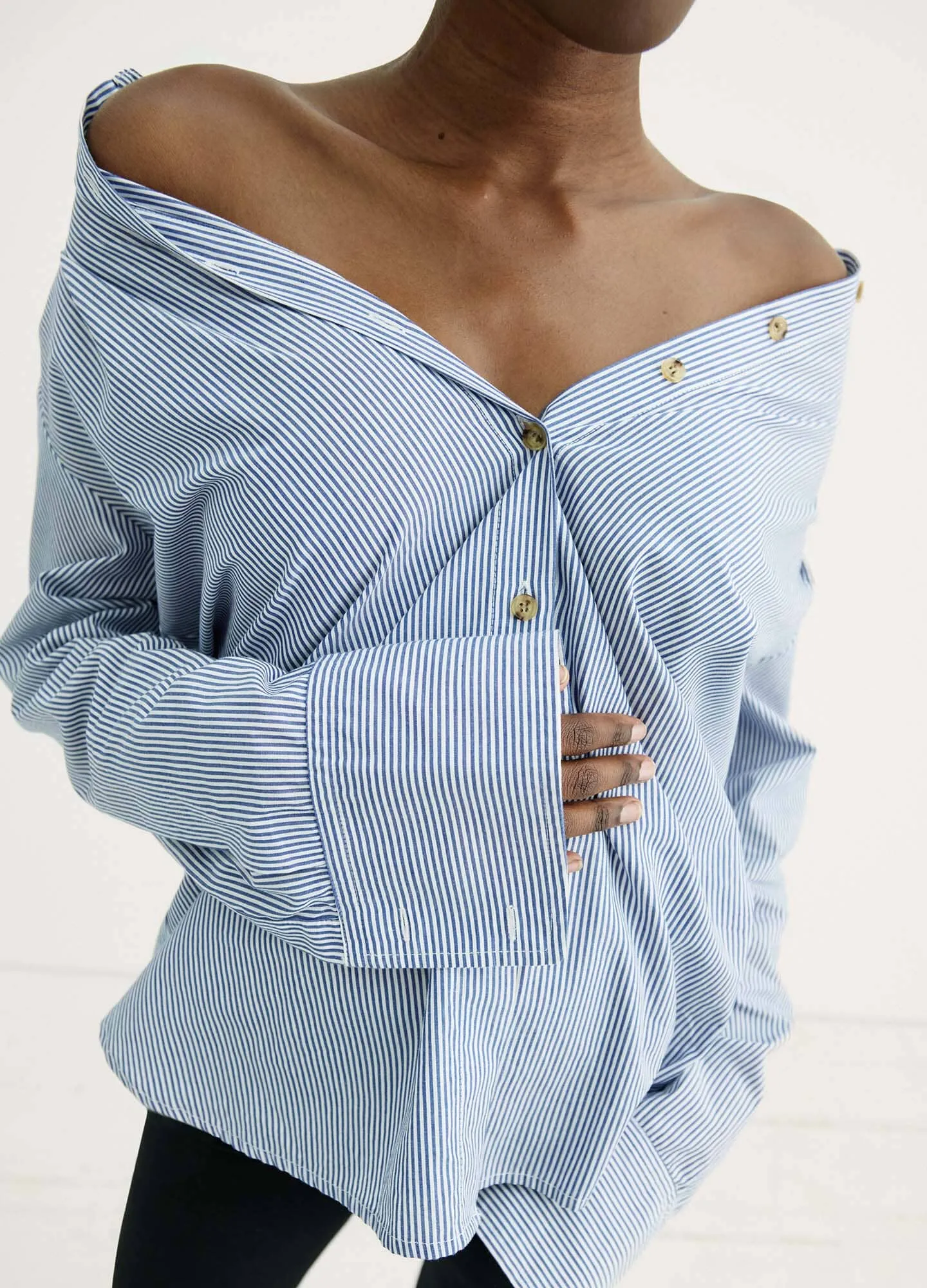 The Drapey Denim Boyfriend Shirt
