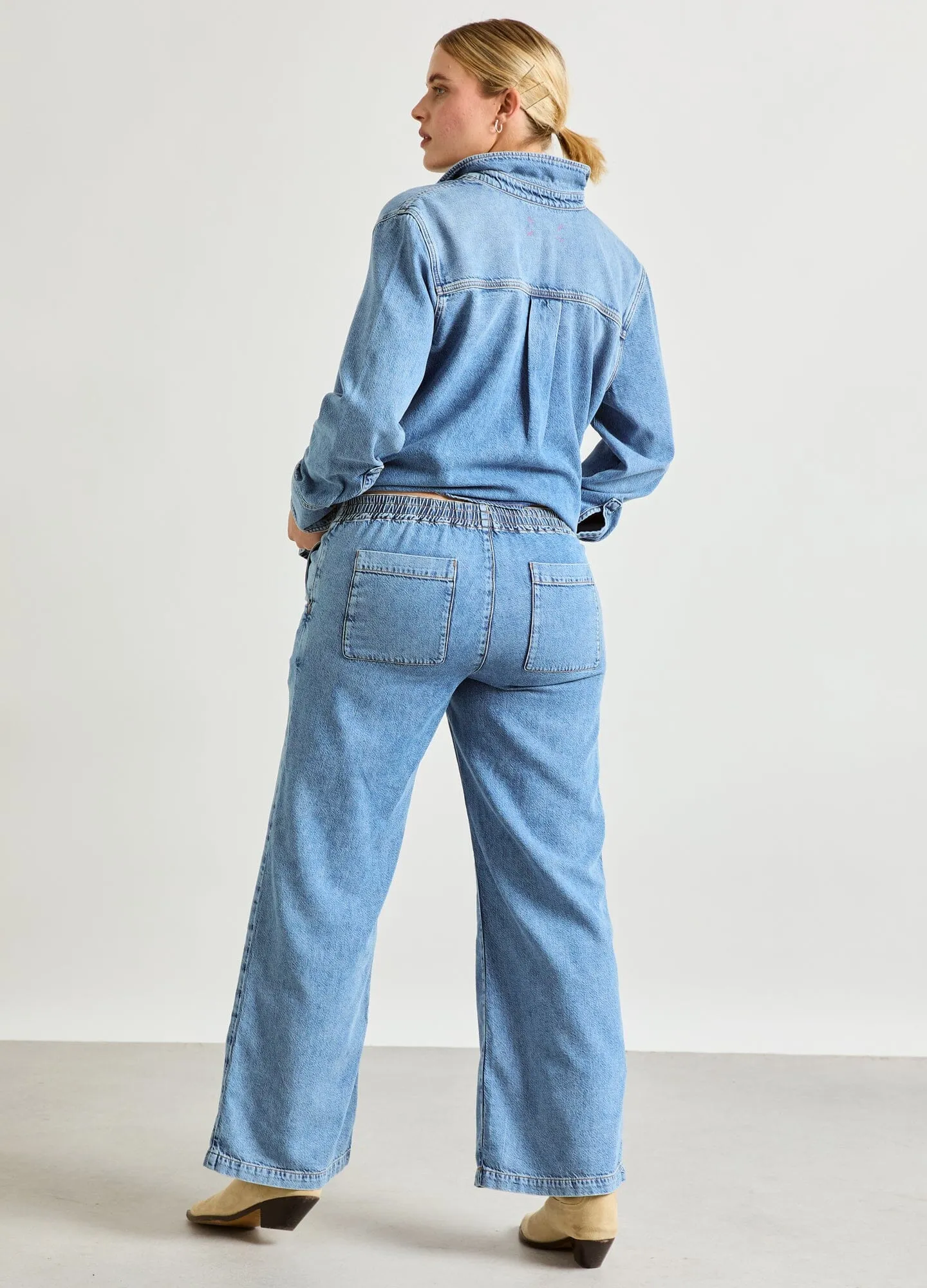 The Drapey Denim Boyfriend Shirt