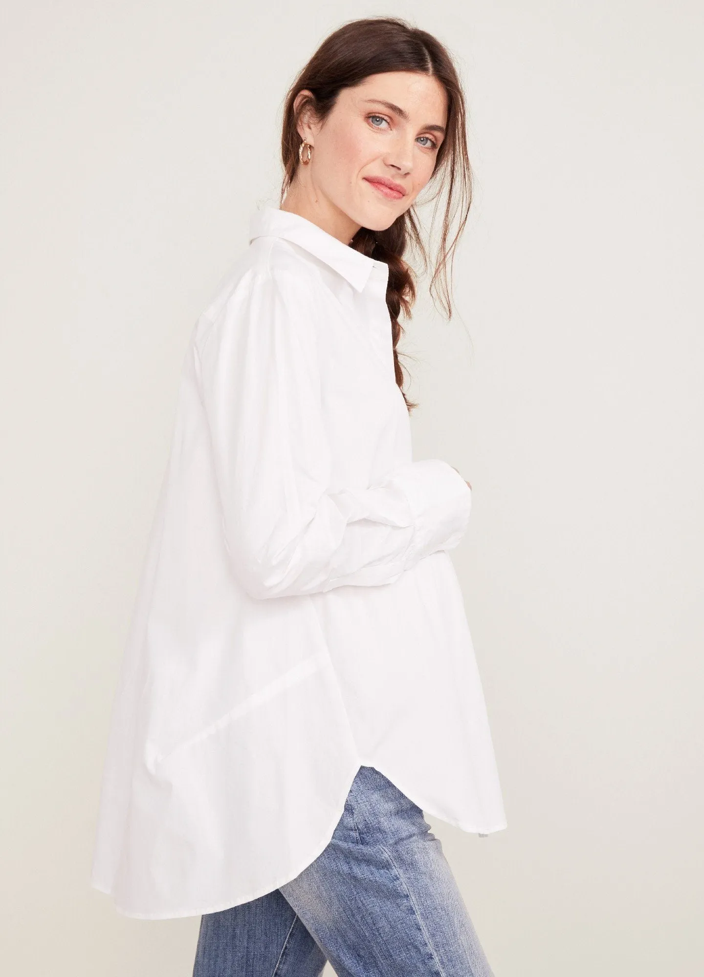 The Drapey Denim Boyfriend Shirt