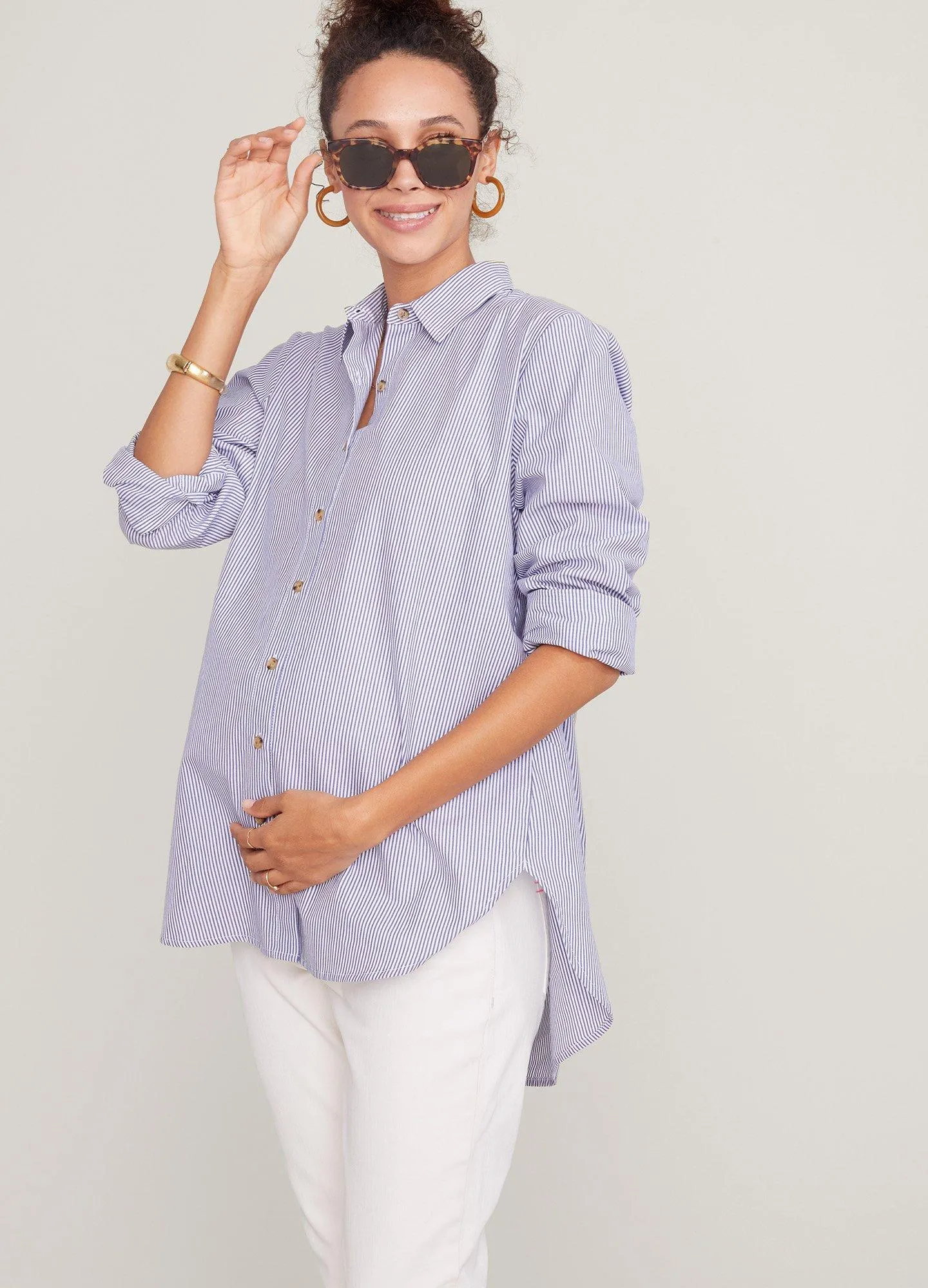 The Drapey Denim Boyfriend Shirt