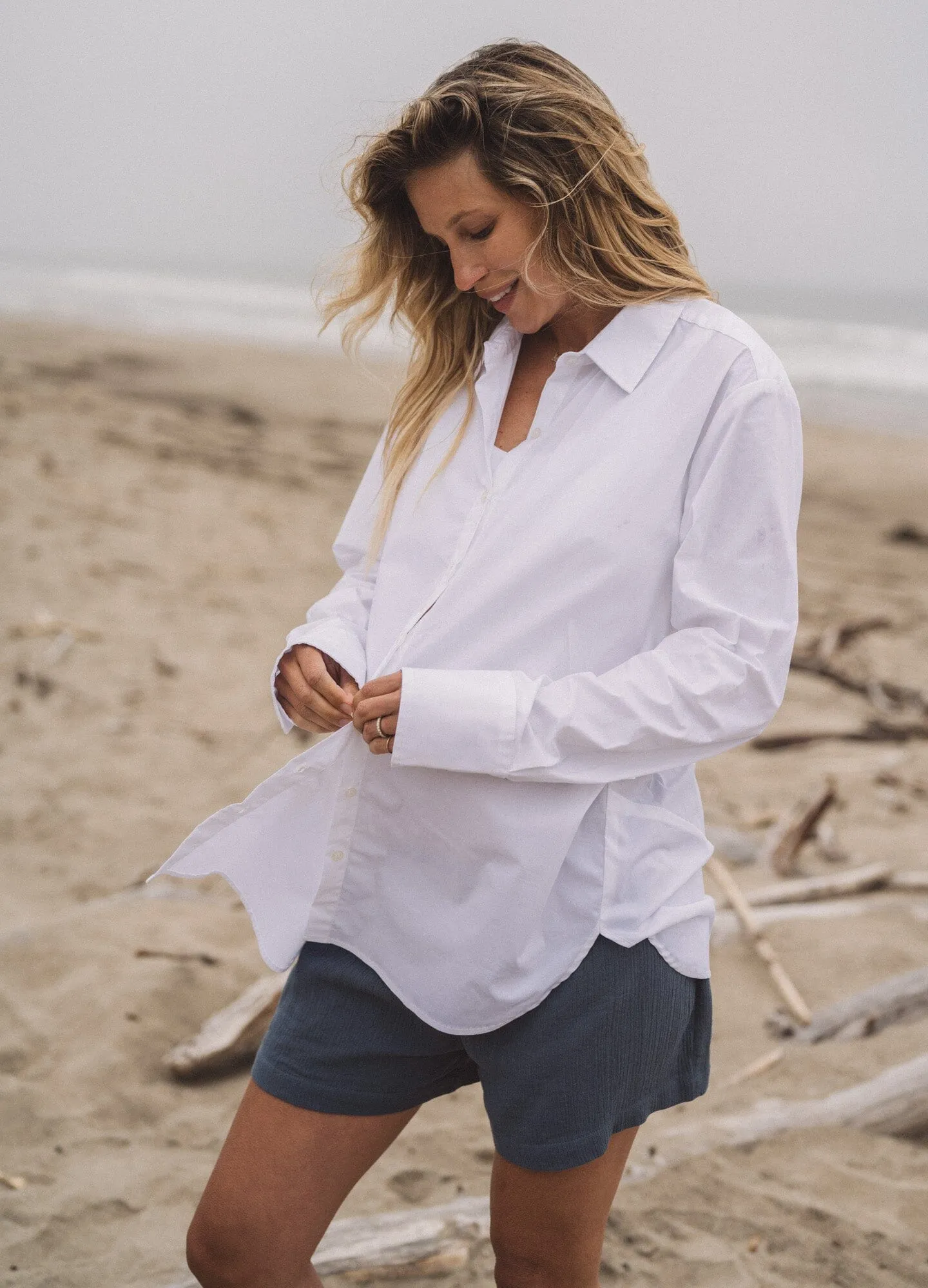 The Drapey Denim Boyfriend Shirt