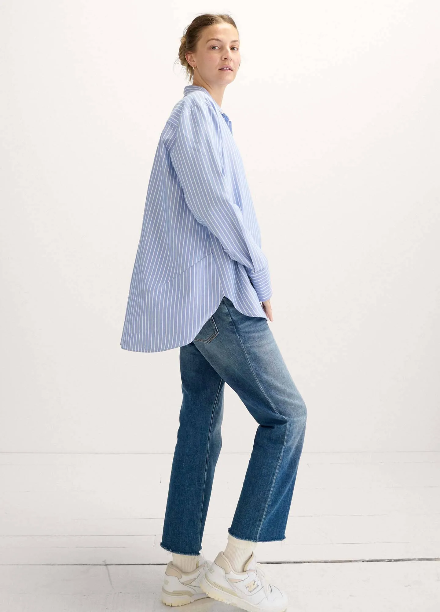 The Drapey Denim Boyfriend Shirt