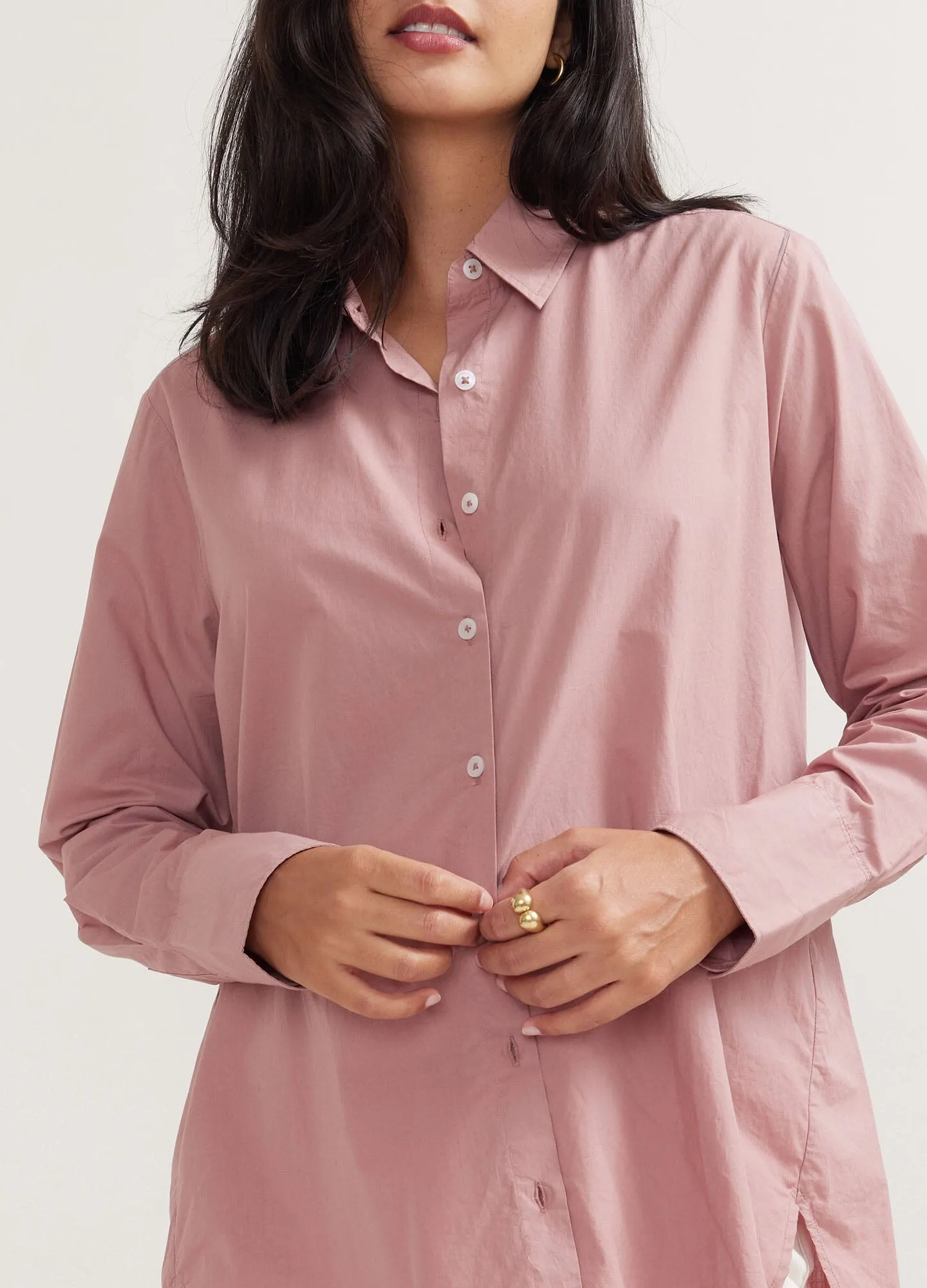 The Drapey Denim Boyfriend Shirt