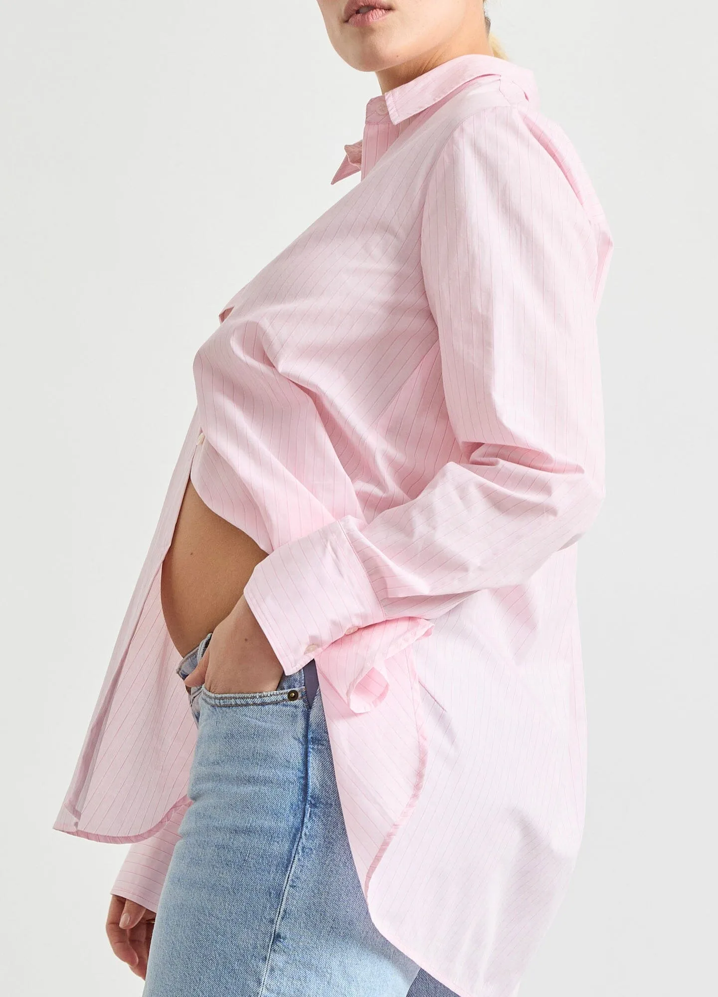 The Drapey Denim Boyfriend Shirt