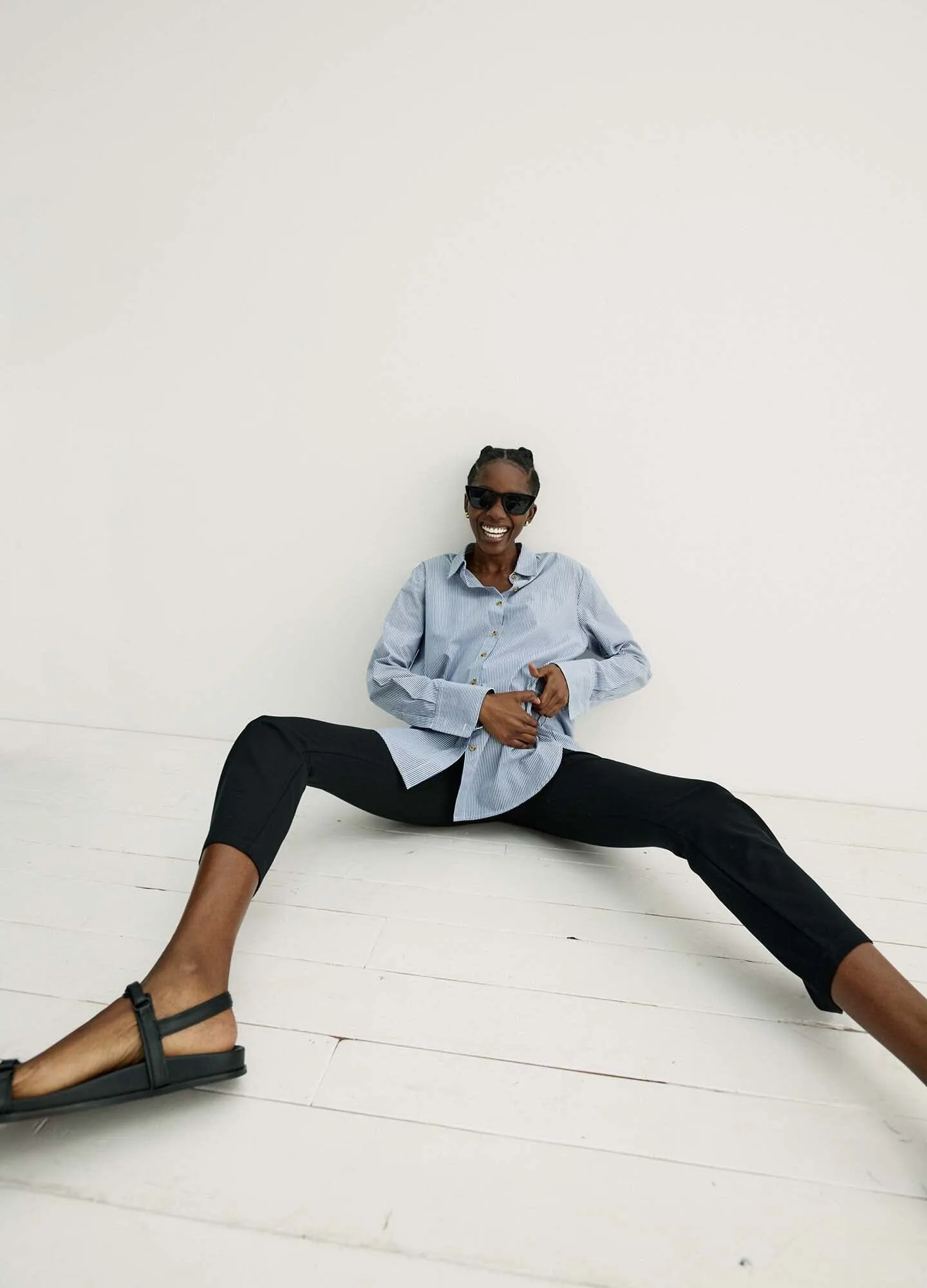 The Drapey Denim Boyfriend Shirt