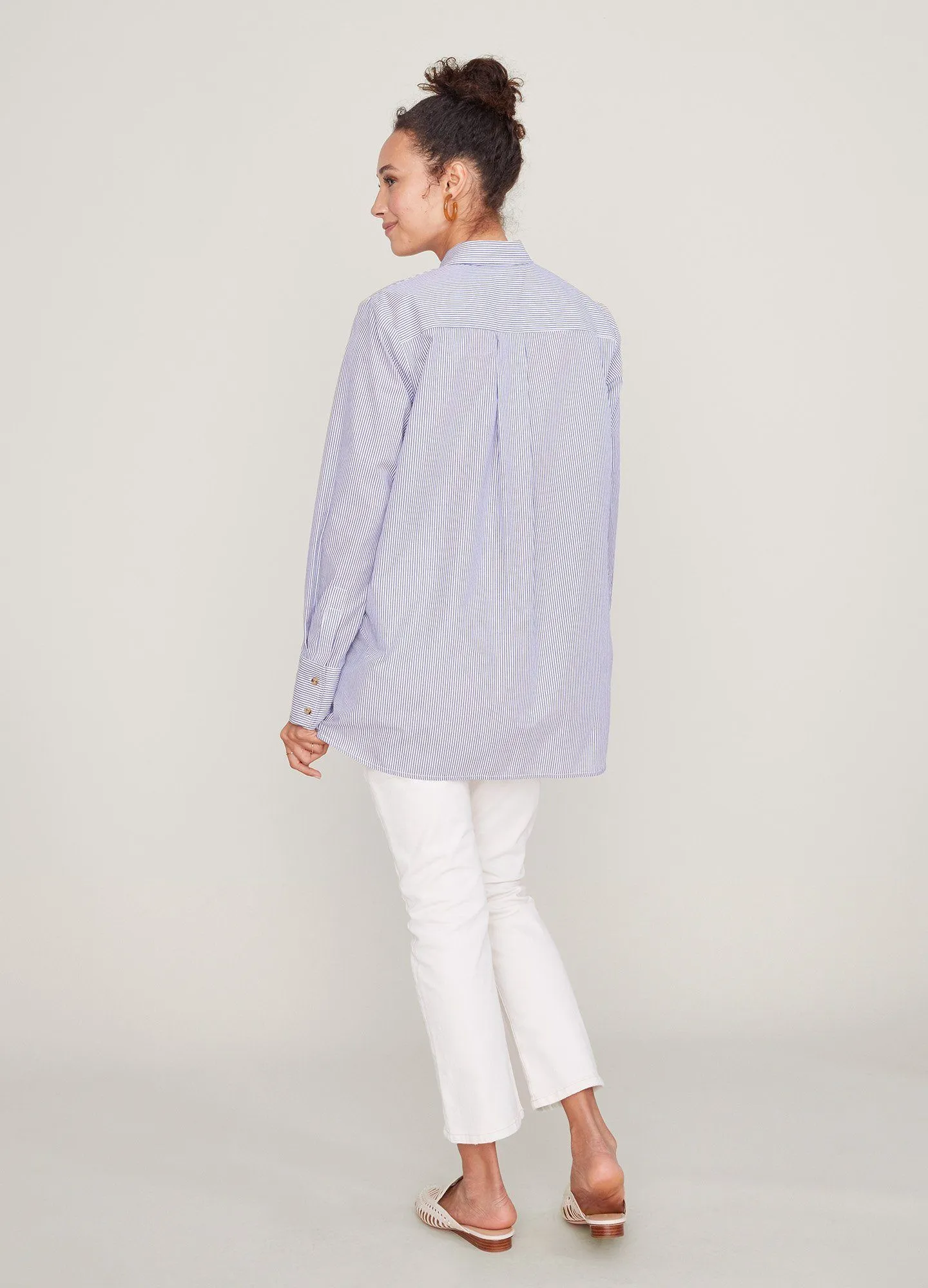 The Drapey Denim Boyfriend Shirt