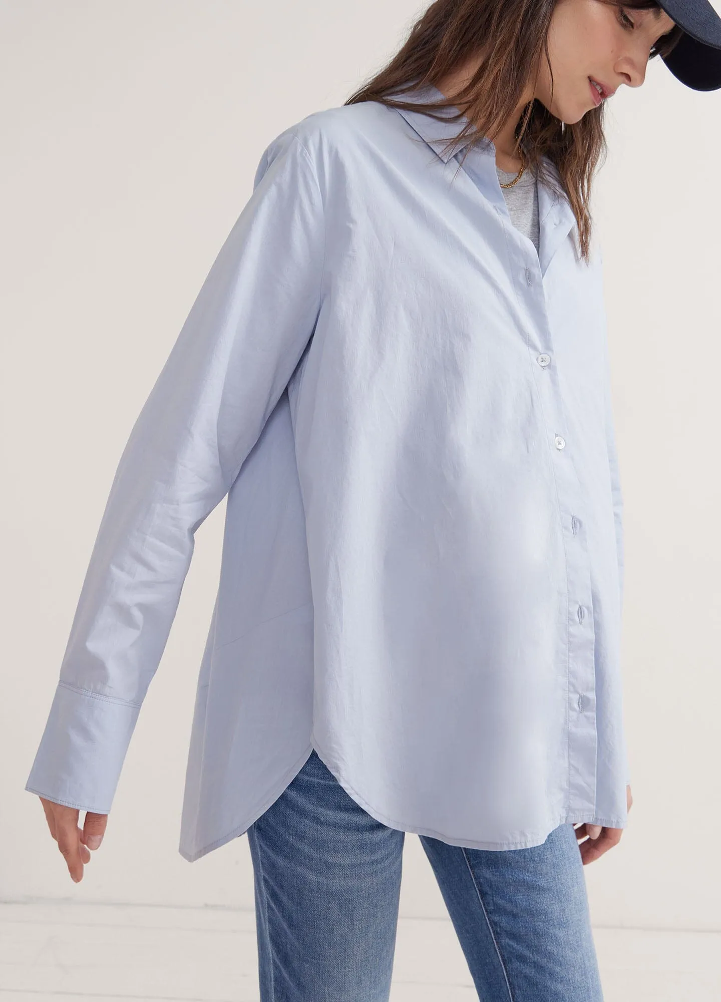 The Drapey Denim Boyfriend Shirt