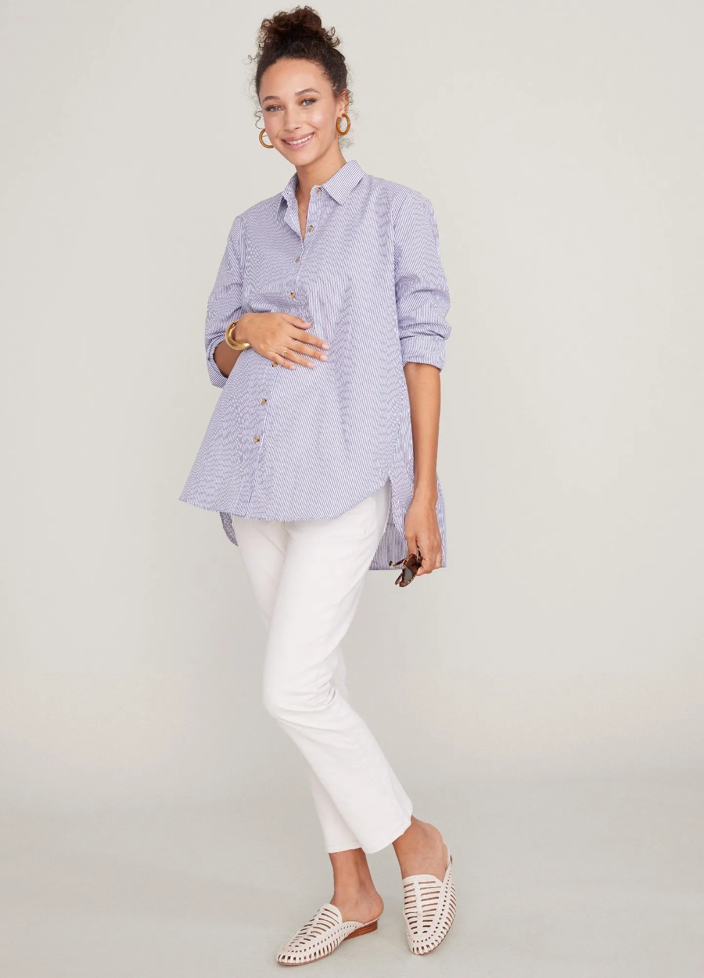 The Drapey Denim Boyfriend Shirt