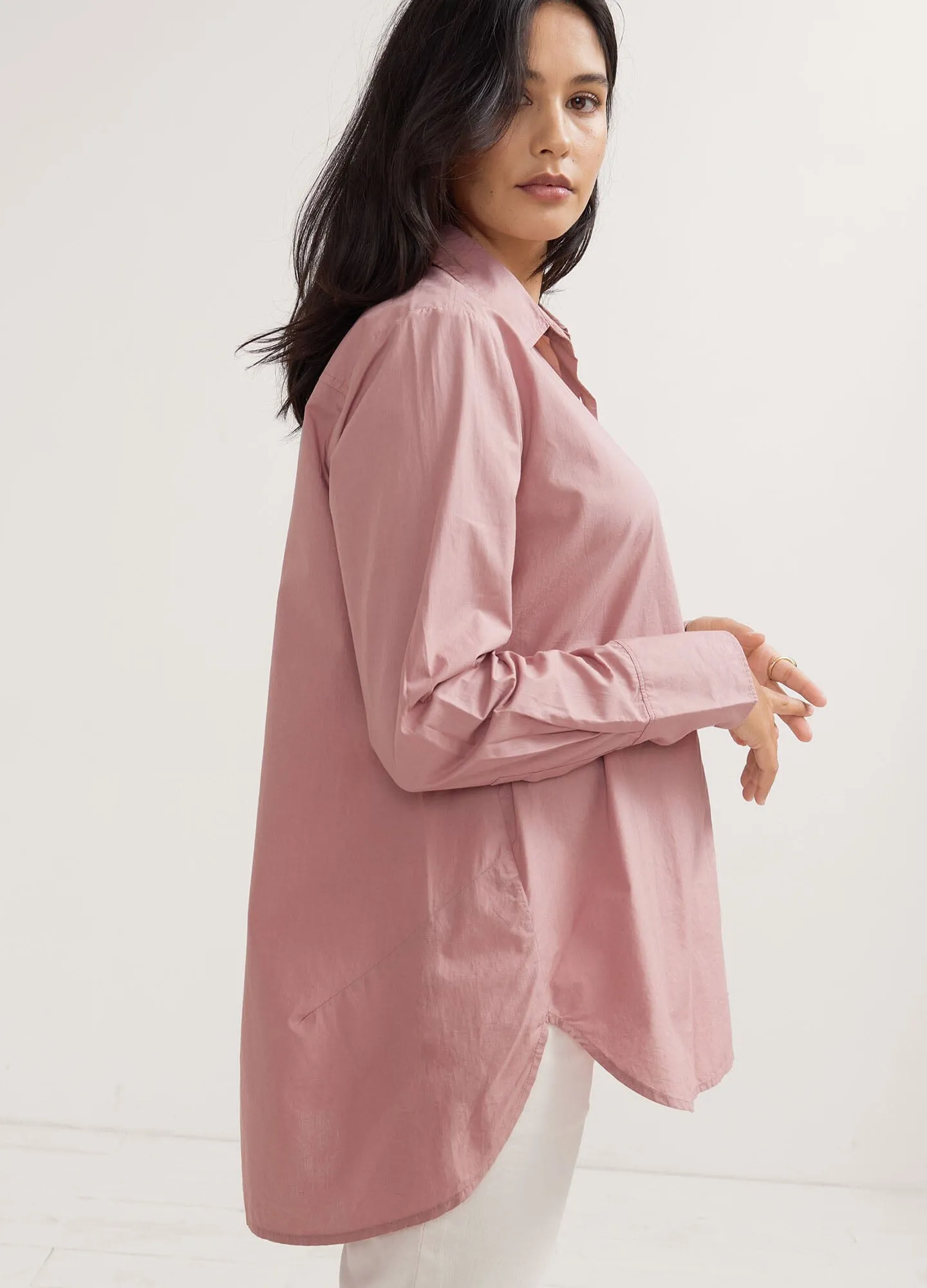 The Drapey Denim Boyfriend Shirt
