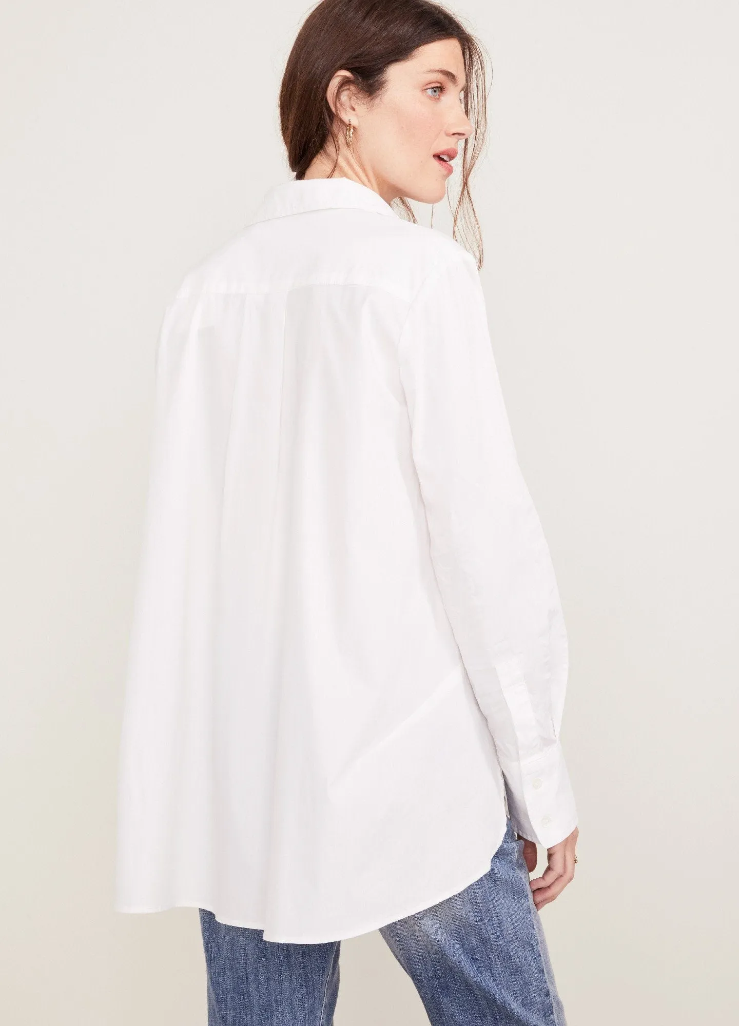 The Drapey Denim Boyfriend Shirt