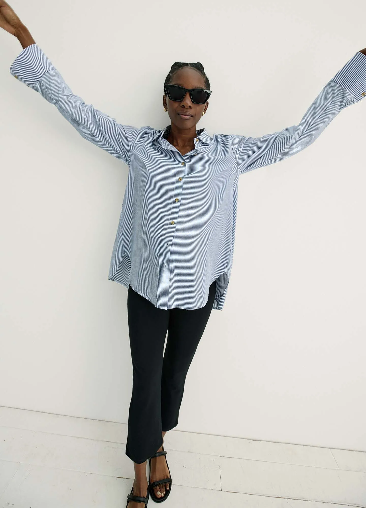 The Drapey Denim Boyfriend Shirt