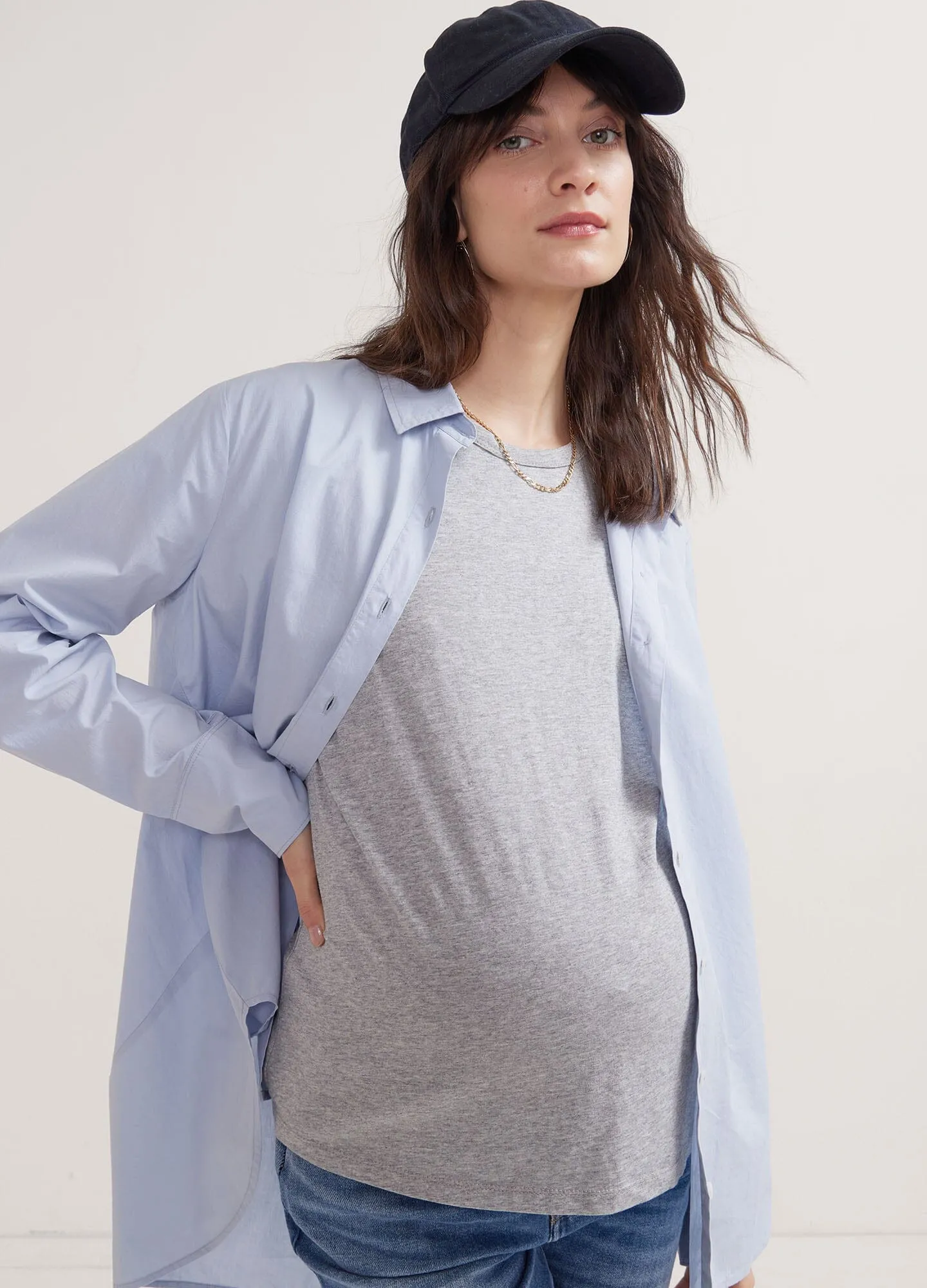 The Drapey Denim Boyfriend Shirt