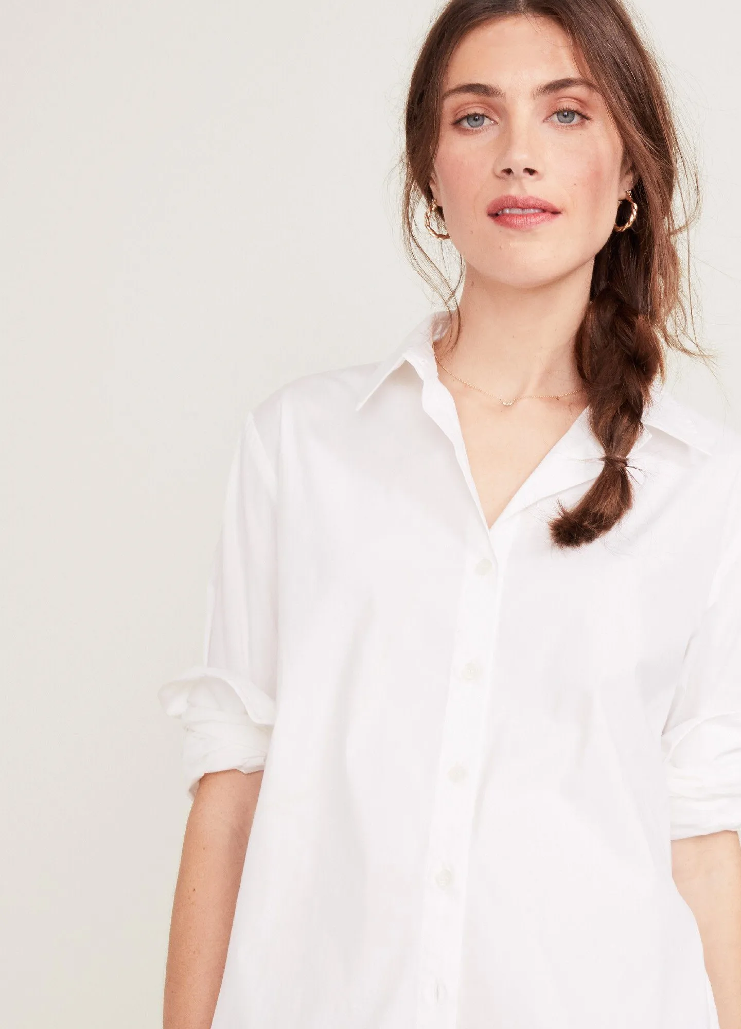 The Drapey Denim Boyfriend Shirt