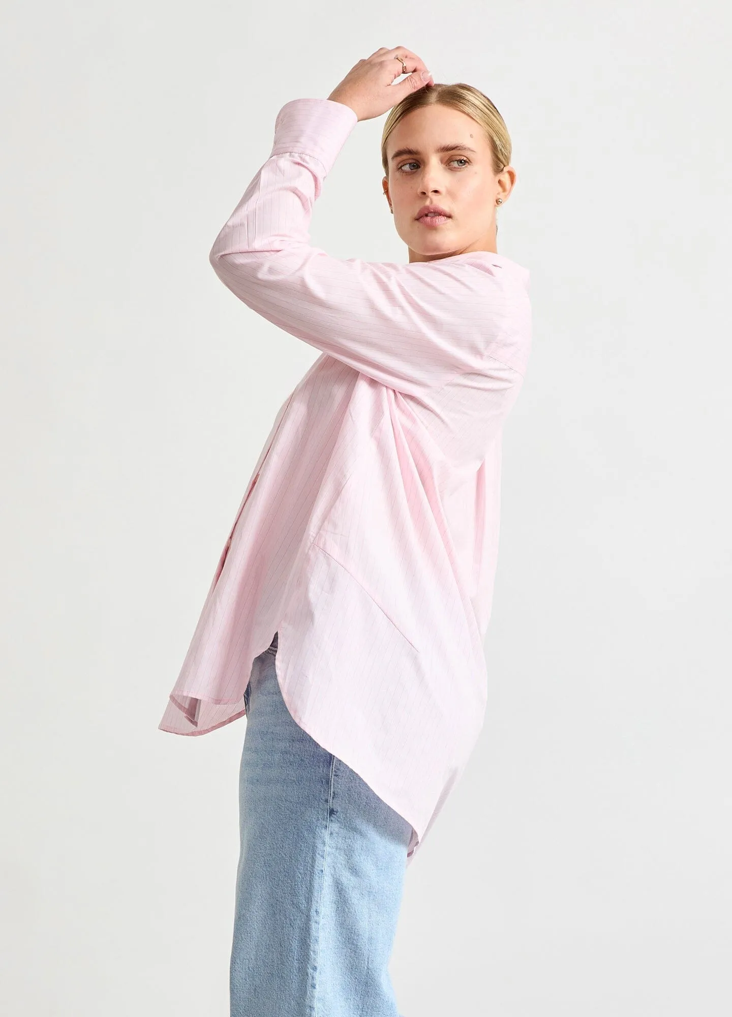 The Drapey Denim Boyfriend Shirt