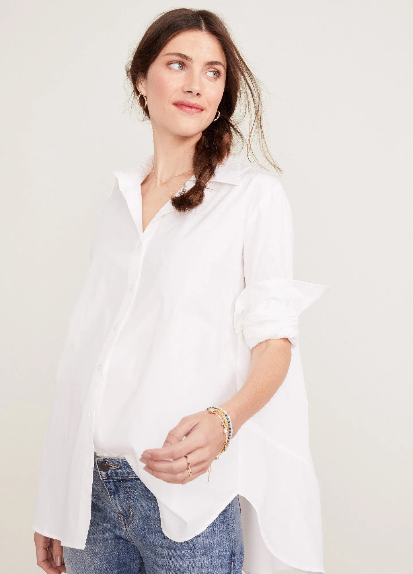 The Drapey Denim Boyfriend Shirt