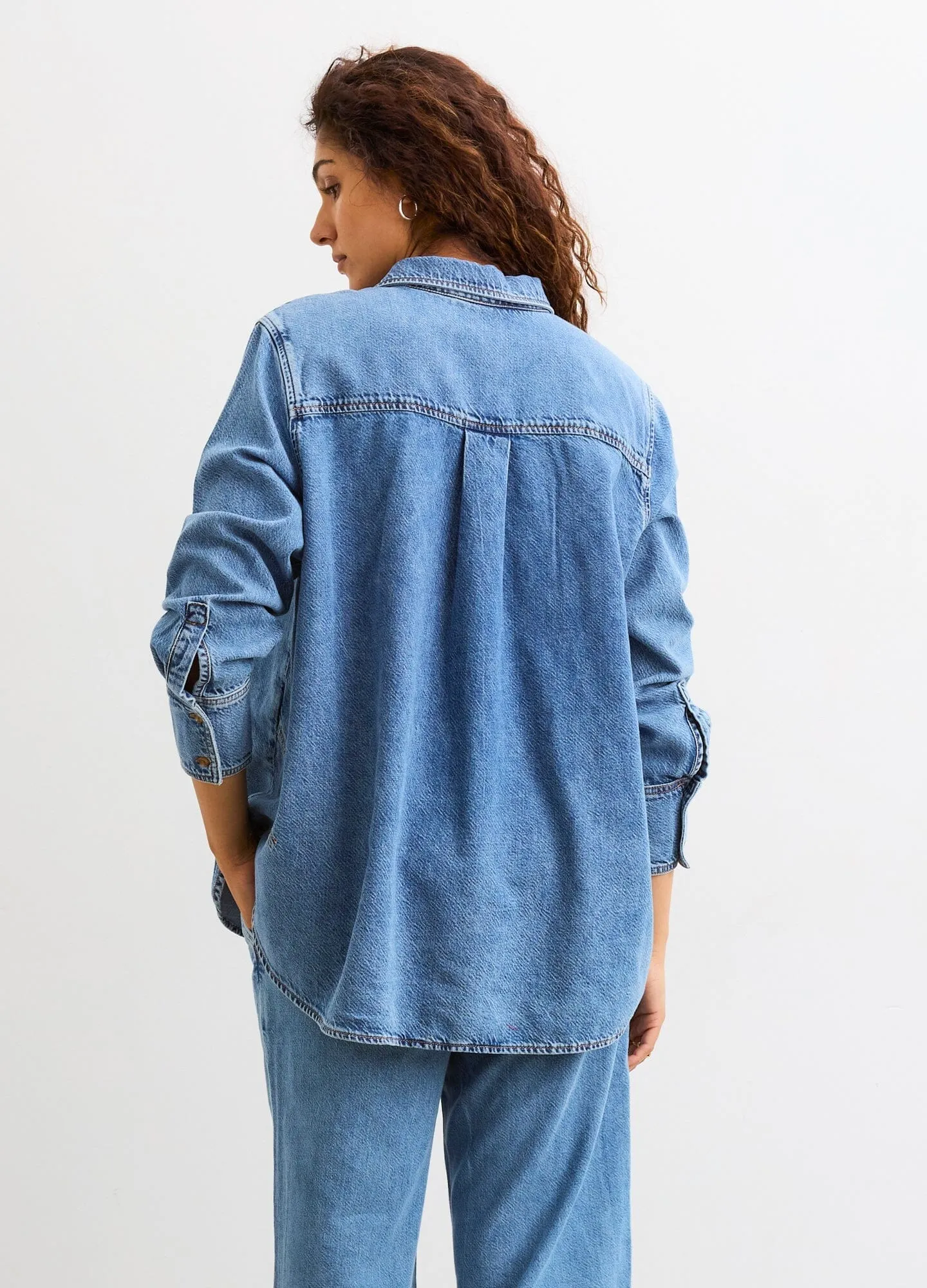 The Drapey Denim Boyfriend Shirt